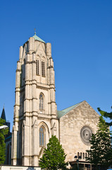 Fototapeta na wymiar Back view of the Saint Gertrud church