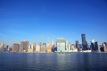 Fototapeta na wymiar New York City Manhattan midtown skyline, USA