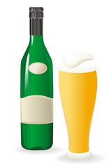 beer and beer bottle