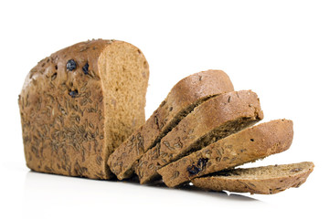 Bread isolated on white