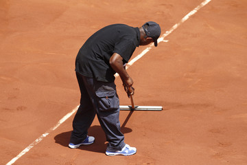 Sweeping man