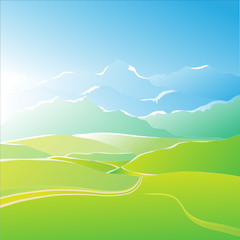 Рассвет в горах