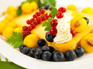 Käsekuchen mit Obst