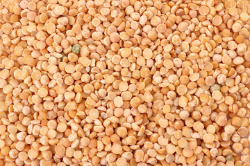 Dry yellow peas as texture