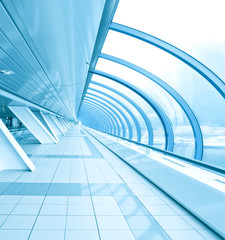 light blue spacious corridor