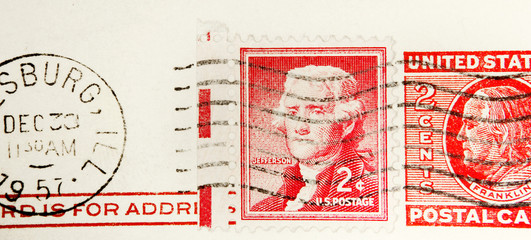 American vintage postage stamps