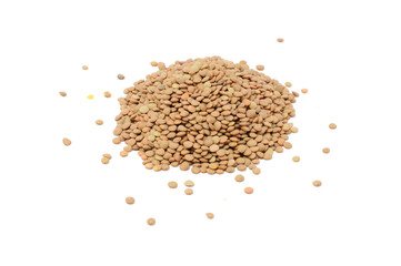 Lentils Isolated on White Background