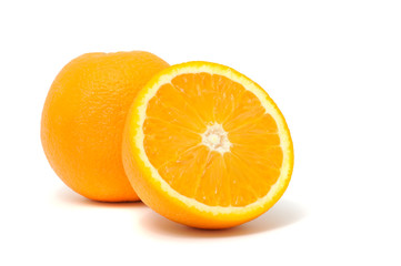 Juicy Oranges Isolated on White Background