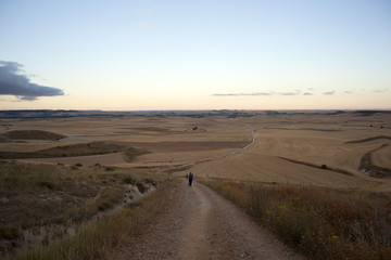 Pellegrino lungo il Cammino di Santiago