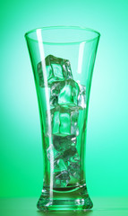 Glasses of water against gradient background