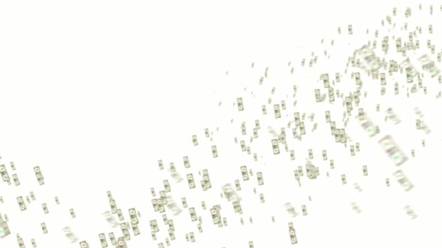 tempesta vento di dollari banconote