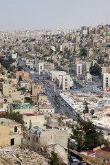 Fototapeta na wymiar Vue depuis la citadelle d’Amman