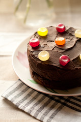 Chocolate cake with Candy icing