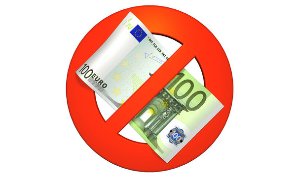 100 Euro durchgestrichen
