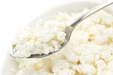 Cottage cheese close-up