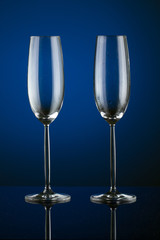 Glass of wine in studio