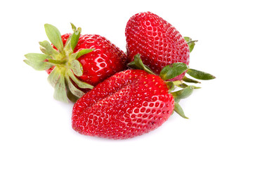three strawberries