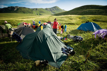 people camping