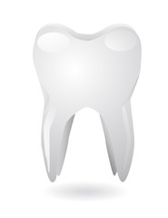 Vector illustration of white tooth