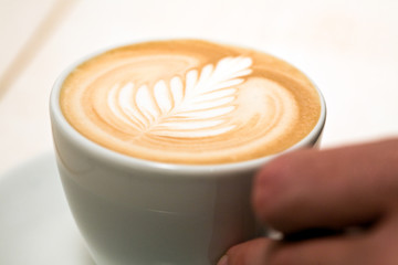 Latte Art - Farnblatt