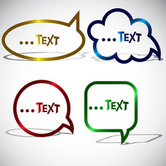 Colorful paper sticker for speech