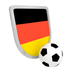 Germany shield soccer isolated