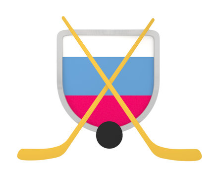 Slovakia shield ice hockey isolated