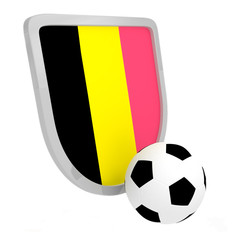 Fototapeta premium Belgium shield soccer isolated