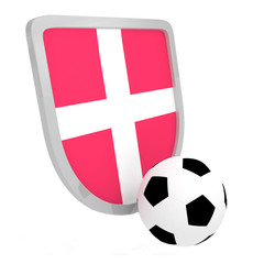 Denmark shield soccer isolated