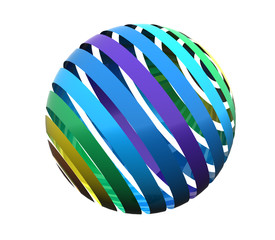 Close up of a rainbow  sphere