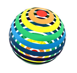 Obraz premium Close up of a rainbow sphere
