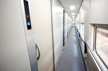 train interior - empty passageway
