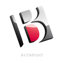 Logo initial letter B 3d # Vector