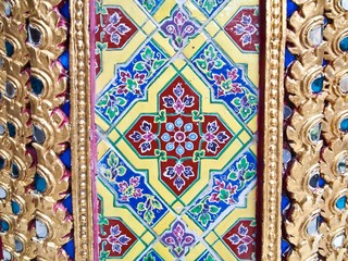 Colorful antique artwork of ceramic