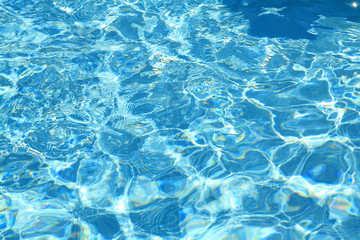 blue water surface in outdoor pool