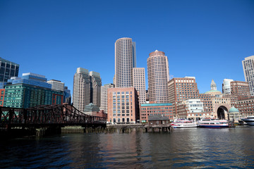 Fototapeta na wymiar Boston Financial District, Massachusetts, USA