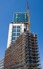 Construction of a skyscraper