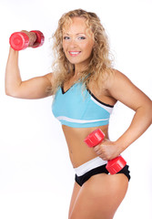 Woman lifting weights