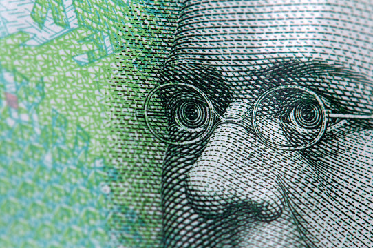 Macro of a 50 kroner bill