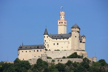 Fototapeta premium Marksburg, Ansicht vom Süden (Mai 2011)