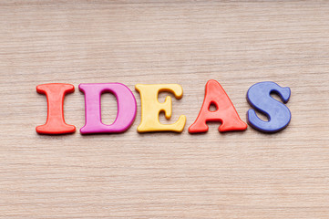 Fototapeta premium Creativity concept with idea word on background