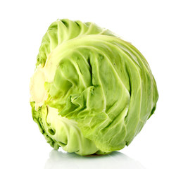 Fototapeta premium Green cabbage isolated on white background