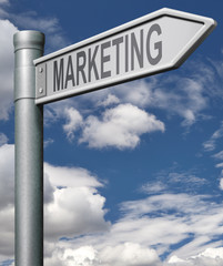 Obraz premium marketing road sign arrow