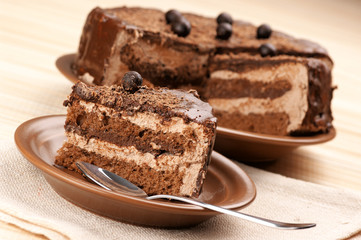 Homemade chocolate cake