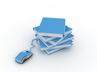 Studying of books by means of the computer mouse