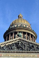 Obraz premium Architectural details of St. Isaac's Cathedral, St.Petersburg