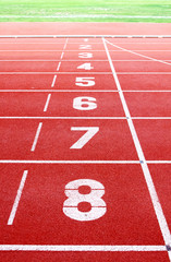 Starting lane of running track