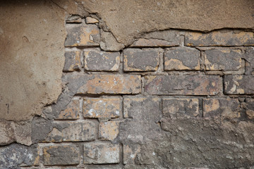 alte Mauer - Backstein - zerstört