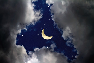 Obraz na płótnie Canvas The sky at night