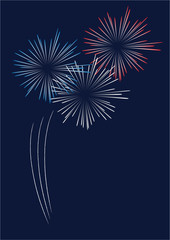 Artifice bleu-blanc-rouge